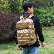 (店+)45L戰術後背包(防潑水 雙肩包 露營收納袋 外出收納袋 戰術機能背包 大容量收納袋 多層軍用背包)