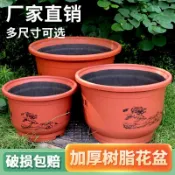 🔥臺灣熱銷灬🔥特大號仿陶瓷加厚樹脂花盆鐵樹果樹種樹花盆養荷花陽臺庭院專用盆