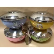 現貨 直接下單 斑馬牌 兒童碗 不鏽鋼蓋 不銹鋼蓋 隔熱碗 鐵蓋 三色碗 幼稚園 [小玉團購]