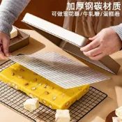 ❤️❤️店家優選❤️❤️  雪花酥模具盤不粘烤盤活底工具易脫模食品級鋼碳易脫牛軋糖雪花酥45jtj