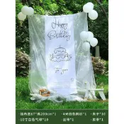生日佈置背景布🎉生日氣球佈置 生日道具 生日掛布韓系 生日快樂佈置 戶外生日場景氛圍佈置裝飾網背景10儀式女孩拍照高級