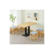 (店+)商用快餐桌椅實木方凳甜品店漢堡日料螺螄粉麵館小喫店桌椅組閤