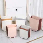 協貿國際日用品生活3館 折疊垃圾桶廚房家用壁掛式垃圾桶干濕分類車載廚房便攜折疊垃圾架