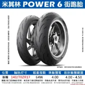 台中潮野車業 MICHELIN 米其林 POWER 6 力王6 140/70-17