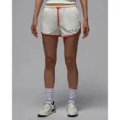 【NIKE 耐吉】緊身短褲 女 AS W J BRK FLC FT SHORT GFX 喬丹 運動 休閒 中腰 米白(IF0068133)
