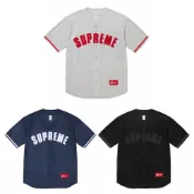 〖AXEL〗Supreme Ultrasuede Mesh 棒球球衣 麂皮棒球衫短袖運動外搭上衣