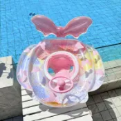 【臺灣-出貨】蝴蝶游泳圈兒童成人加厚網紅救生圈浮圈女童腋下圈海灘游泳池拍照WRTF
