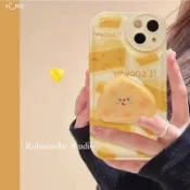 保護殼 黃色奶酪支架適用iphone16/15/14/13pro max蘋果12手機殼11氣墊xr女xs網紅x