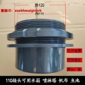 【快速出貨水箱接頭水管/75mm水塔pv接頭鏽鋼水箱接頭帆布魚池排水
