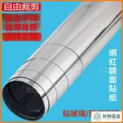 自粘軟玻璃鏡牆貼 高清全身穿衣鏡貼膜 可直接黏貼牆面 安全不易碎裂 ins 風臥室裝飾鏡片 租房免打孔簡易造型鏡