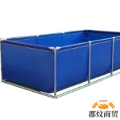 帶支架帆布魚池家用戶外蓄水池加厚刀刮布養殖水池游泳池養魚水箱