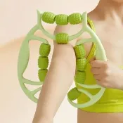 【Friyu】12輪環形腿部按摩器 滾輪放鬆按摩夾腿器 齒輪按摩器(瑜伽美腿器 按摩滾筒 瘦腿器 健身 肌肉)
