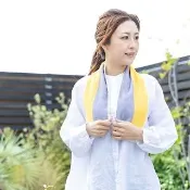 JOGAN EDC時尚色塊涼感圍巾(涼感紗/清涼消暑/日本製)