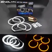 雙色天使眼 For 寶馬BMW E46 Coupe Sedan Wagon 鹵素大燈 綿光LED光圈 日行燈 方向燈