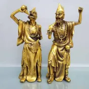 協貿國際日用品生活9館 純銅降龍羅漢佛像活佛濟公家居擺件葫蘆活佛濟癲客廳裝飾品擺設
