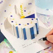 《AsFun》3D立體卡片 生日卡片 生日禮物 萬用卡片 感謝卡 卡片 小卡 賀卡 明信片 對折卡片 生日蛋糕 明信片