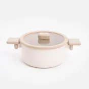 (店+)【HOLA】Neoflam Chouchou含蓋雙耳湯鍋20cm杏色