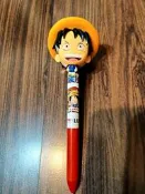 早期全家超商集點絕版品2011年 one piece航海王變身筆 海賊王通緝令 Q版魯夫大頭原子筆 全家Q版魯夫變身筆