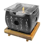 (店+)15X15cm鋁合金文字爐(五件式)餐廳日式串燒烤爐.方形烤肉爐炭烤爐子.煮水泡茶道炭爐.露營烤肉架.飯店炭爐加購燃料罐