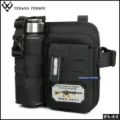 【野戰搖滾】陸行者戰術手機腰包+水壺袋 附背帶 腰帶【黑色、暗夜迷彩】手機袋水壺套水壺包登山腰包側背包勤務腰包自行車腰包