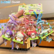【PPXD】Sanrio三麗鷗秋千串珠鑰匙扣 酷洛米Hello Kitty美樂蒂大耳狗 包包掛飾 背包吊飾 女生禮物