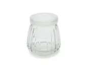 佰勳烘焙包裝材料 【B104】1入附蓋 110mL 食品級烘焙 豎條紋布丁瓶 玻璃瓶 酸奶瓶 乳酪瓶 波紋瓶 小條紋瓶 獨特紋路設計 可重複使用 蜂蜜罐 榛果巧克力罐 可超商取貨 帶蓋烤模【APP滿額下單10%點數(單一帳號最高1000點)】9/30止