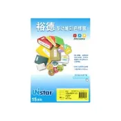 【Unistar 裕德】多功能電腦彩色標籤US4456-30格/15入 粉黃