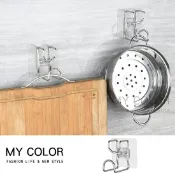 Mycolor 掛臉盆架 掛架 不銹鋼 收納架 浴室 毛巾架 壁掛 廁所 免釘 黏勾 牆壁 吸盤 耐重 廚房 收納 吊掛 不鏽鋼 臉盆 掛勾 ♚MY COLOR♚【Z170】