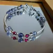 靈魂之旅 // 堇青石 I 紫牙烏石榴石 I 能量石 925 純銀手鏈