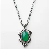 【Georg Jensen 喬治傑生】2015年度綠玉髓純銀項鍊