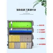 (店+)免運 可開發票 水泵為110v 魚缸過濾箱 上置過濾器 魚池水循環系統生態凈水循環三合一周轉箱 魚池過濾箱 淨水器