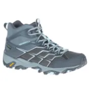 【Merrell】女 MOAB FST 2 MID GORE-TEX® 中筒登山鞋 鐵灰/青綠 NO.500094