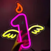 【客製化】燈牌 訂製 海底撈生日快樂led發光字 燈牌 場景佈置應援手舉牌 夜場霓虹燈訂製
