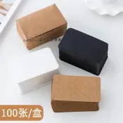 牛皮紙黑白卡紙明信片拼音英文單詞空白小卡片單詞卡片留言卡(牛皮卡) 030-00138