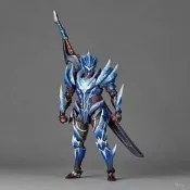 國產KO轉輪科技 驚奇山口式遊戲周邊魔物獵人冰原狼可動手辦模型