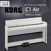 KORG【C1-Air】88鍵掀蓋式電鋼琴/白色/日本製造/兩種平台鋼琴音色/公司貨保固