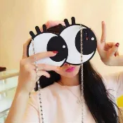 大眼睛蘋果12手機殼iPhone11可愛X潮13女6p萌8p新7plus網紅XR軟套