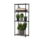 (店+)【KIWISH 奇意生活館】台灣製 MIT鐵架60x30x150cm四層置物架 廚房置物架 鐵架 收納架 層架 鐵力士架 置物架 書架 四層架 花架 六分管