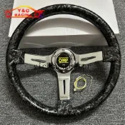 14英寸 350mm 黑色大理石紋汽車改裝方向盤 OMP MOMO NARDI通用方向盤 賽車轉向盤 中凹電鍍支架