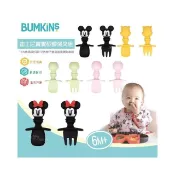 Bumkins新色上市 Bumkins 迪士尼寶寶矽膠湯叉組(米奇/米妮/維尼/KITTY) 矽膠餐具 學習餐具-miffybaby