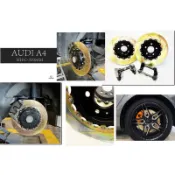 超級團隊S.T.G AUDI 奧迪 A4 12- HHC BRAKES 350MM 350 劃線 後加大碟 實心碟 碟盤