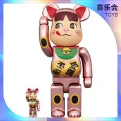bearbrick金金運不二家招財聯名款400%1000%積擺件暴力