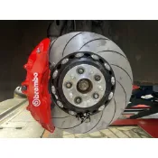 ☛傳奇輪胎館☚ 全新 Brembo ZL1 大六活塞卡鉗 Brembo煞車皮 金屬油管 全浮動碟盤 一套價 私訊聊聊訂製