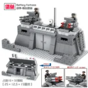 兼容樂高積木MOC基地軍事炮臺堡壘機器狗加特林炮火拼裝玩具模型