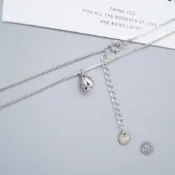 (店+)「Jia's」光面 水滴 盒子鍊 方塊鍊 純銀項鍊 純銀套鍊S925