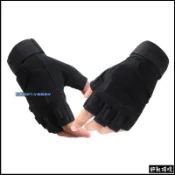 【野戰搖滾-生存遊戲】黑鷹戰術半指手套【黑色、軍綠色、沙色】 戰術手套 射擊手套騎車手套登山手套勤務特警格鬥重機手套
