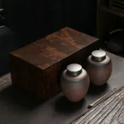 全球選品1館 生活百貨 特色復古茶葉包裝禮盒空盒陶罐柴燒陳年老茶普洱碎銀子紅茶禮品盒