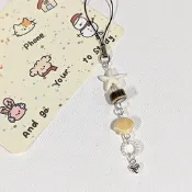 【海洋瑪奇朵】手作串珠自制少女心簡約ins手機鏈可愛咕本卡掛件
