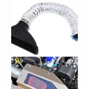 🔥推薦🔥 改裝進氣碳纖紋風口汽車改裝進氣導風管風口 方形圓形裝飾通風口