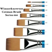 Winsor newton COTMAN SERIES 666 ONE STROKE 溫莎牛頓 短桿 平筆 平頭水彩筆